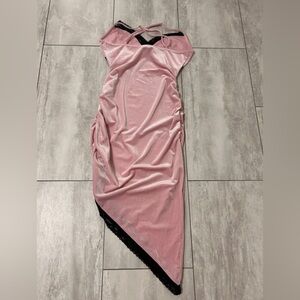 Forever 21 velvet dress pink and black size large